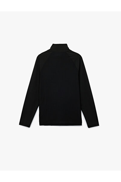 Koton Αθλητικό φούτερ με μακρύ μανίκι ψηλός λαιμός με μισό φερμουάρ