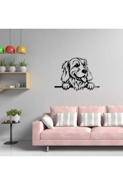 VEYA لوحة معدنية جدارية على شكل كلب زينة جدارية بلمسة نهائية لامعة من معدن جد...