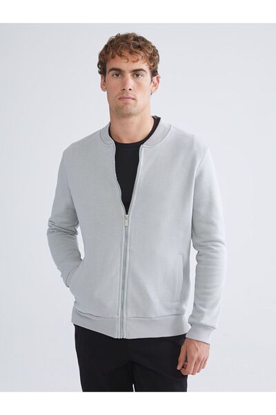 LC Waikiki College Collar Men's Thick Zippered Sweatshirt