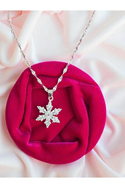 canesse Sevgiliye Hediye Gümüş Lotus Çiçeği Şans Kolyesi