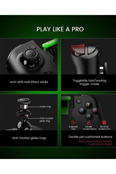 GameSir Wireless Bluetooth controller for Android. Hall sticks, discrete design with a luxury carrying case.