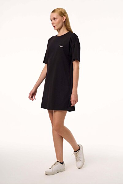 Galvanni Women's Black T-Shirt Dress - Pravete Black