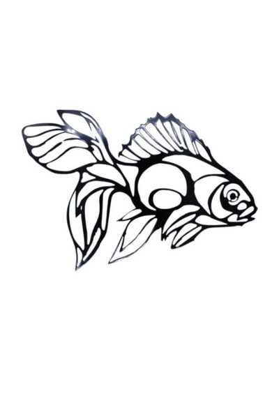 VEYA لوحة معدنية جدارية على شكل ( سمكة ) ، زينة جدارية بلمسة جميلة ولامعة من ...