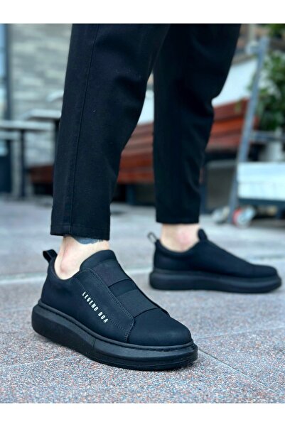 Black Bull BA0307 BOA Thick High Sole Double Tape Black Men's Shoes