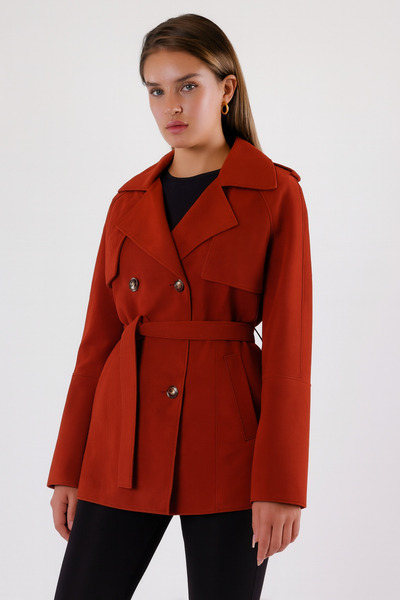 Leather Club Kırmızı Hakiki Süet Deri Ceket