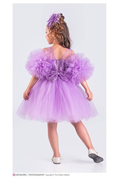 KOKOŞ BEBEK Pom-Pom Non-Removable Girls' 4-Piece Dress - Age 3/10 -