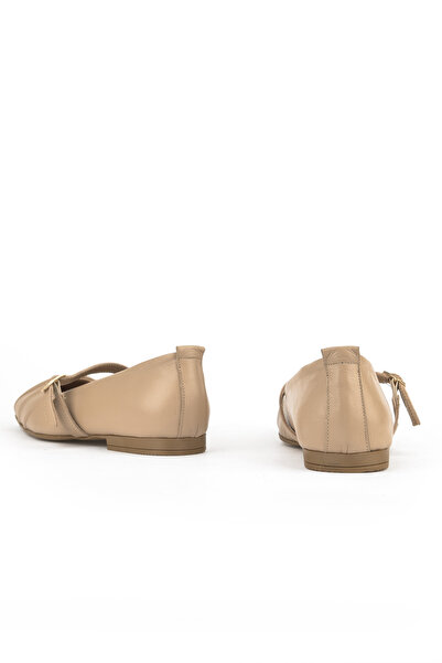 Ziya , Women's Genuine Leather Ballerinas 1531054Z3436 Tan