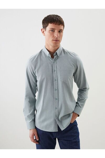 LC Waikiki LCWAIKIKI Classic Regular Fit Long Sleeve Gabardine Men's Shirt