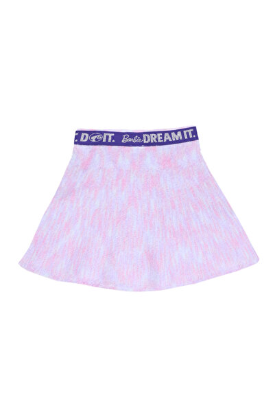 Barbie Lastikli Bel Normal Çok Renkli Düz Kısa Kız Çocuk Etek BRB5WG-ETK6099