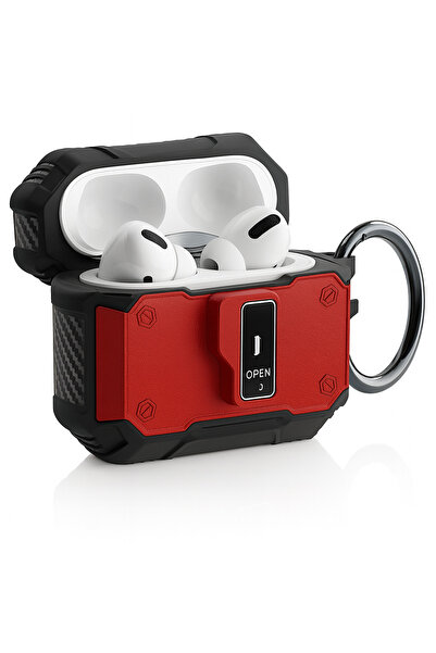 İncisoft Apple AirPods Pro 3.Nesil Uyumlu Askı Aparatlı Düğmeli Carbon Detayl...