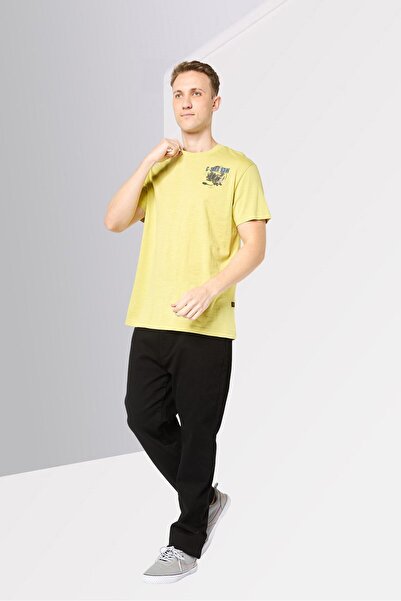 G-STAR RAW Men Crew Neck Short Short Sleeve Graphic Print T-Shirt, Lime Green