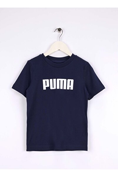 Puma Düz Lacivert Erkek Çocuk T-Shirt 68834006-ESS Logo Tee b Navy