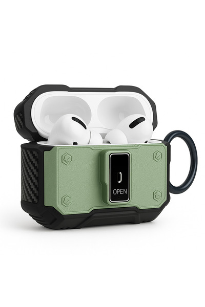 İncisoft Apple AirPods Pro 3.Nesil Uyumlu Askı Aparatlı Düğmeli Carbon Detayl...