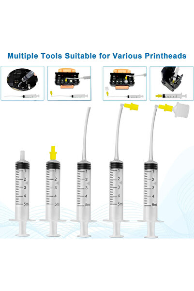 DMYRDH 100ml Printhead Cleaning Kit Printer Cleaner With Nozzles for Epson HP Brother Canon Inkjet Printer