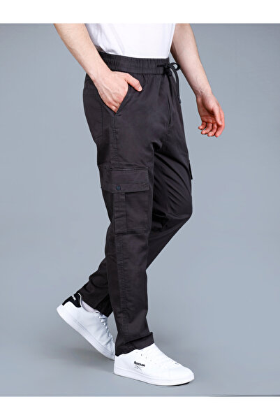 Fort Collins By Styli Men Solid Cargo Pants with Drawstring