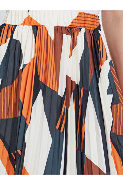 Take Two By Styli Women Geometric Print Pleated Midi Skirt