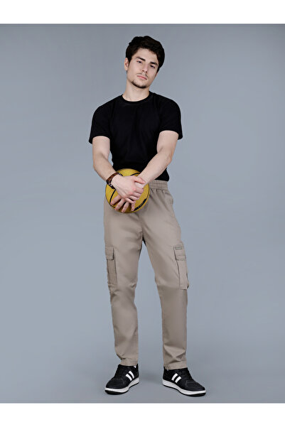 Fort Collins By Styli Men Solid Cargo Pants with Drawstring