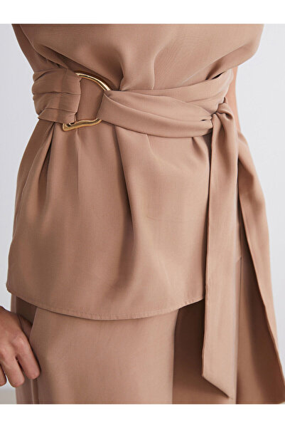 LC Waikiki Crew Neck Belted Blouse