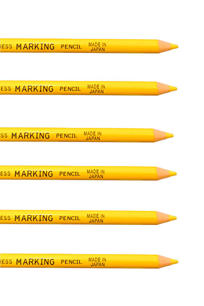 İfaş Tekstil Makina Kaminari Fırçalı Sarı Kalem Silinebilir Kumaş Kalemi 6 Adet Made in Japan