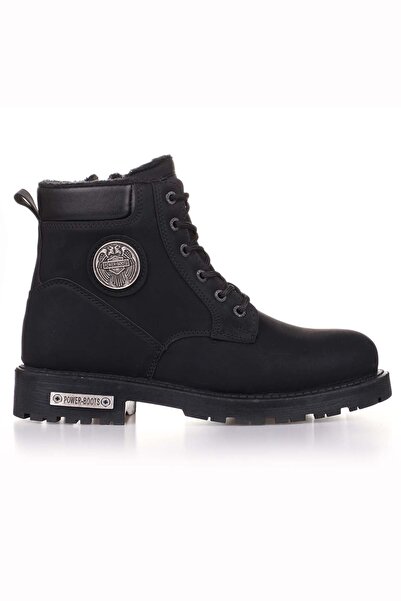 gizlitopuk Gizli Topuklu 8 cm Boy Uzatan Siyah Erkek Bot GT8cmBt