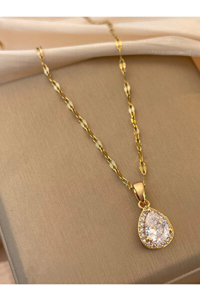 Take Two By Styli قلادة قطرة الماء المزينة