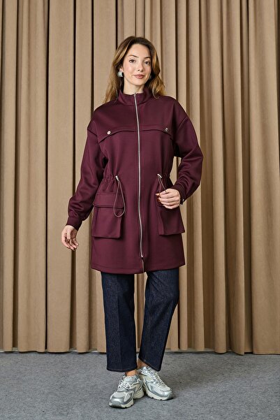 Puane Women's Tunic with Tunnel Waist - 10723TUN - Burgundy