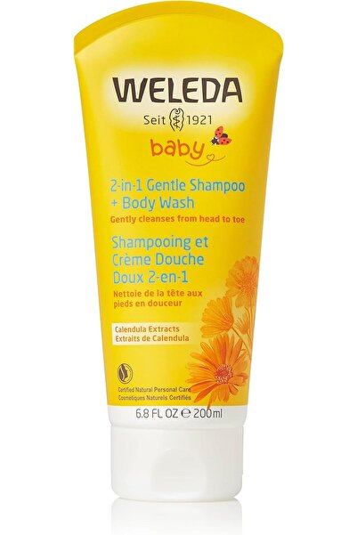 Weleda Calendula 2-in-1 Gentle Shampoo & Body Wash, 200 ml