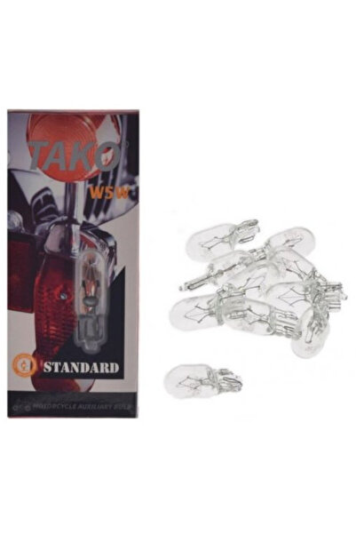 tako Set de 10 becuri 12V 5W T10
