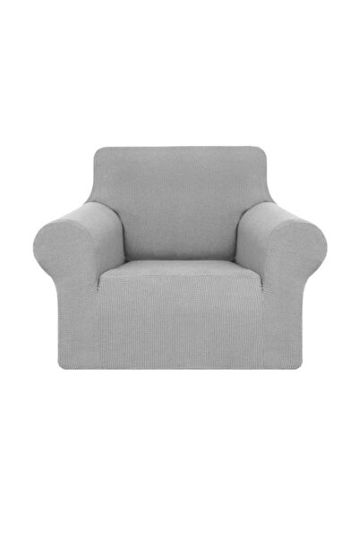 fun zone MTL Single Stretch Sofa Cover Light Grey 90x140cm