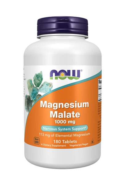 Now Foods Magnesium Malate, 1000Mg 180 Tablets