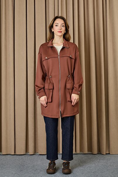 Puane Women's Tunneled Waist Tunic - 10723Tun - Brown