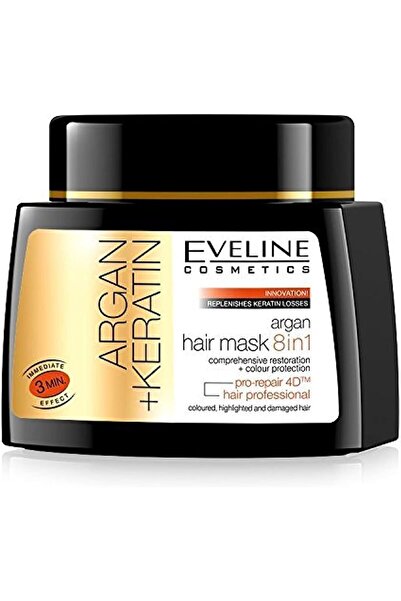 Eveline Argan Keratin Hair Mask 8-in-1, 300 ml