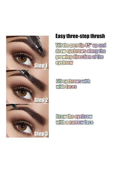 AUKAI Eyebrow Pencil 3D Microblading Waterproof Long-Lasting Tattoo 5 g - 02 Dark Brown