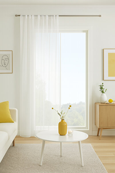 Premier Home Diego Basic Tulle Curtain White 300X250