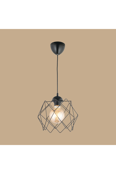 Bella Maison Jasper Tekli Avize Siyah (18x70 cm)