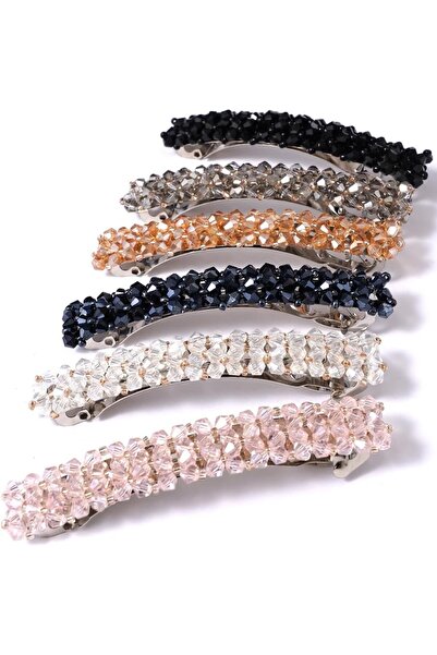 Shining Diva Fashion Crystal Hair Clips for Women, Girls & Kids - 6 Pack,