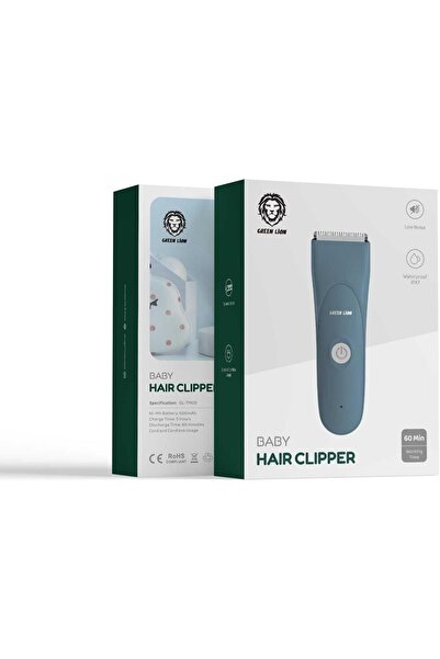 Green Lion ماكينة قص شعر الأطفال، 600 مللي أمبير/ساعة - أخضر، سيليكون