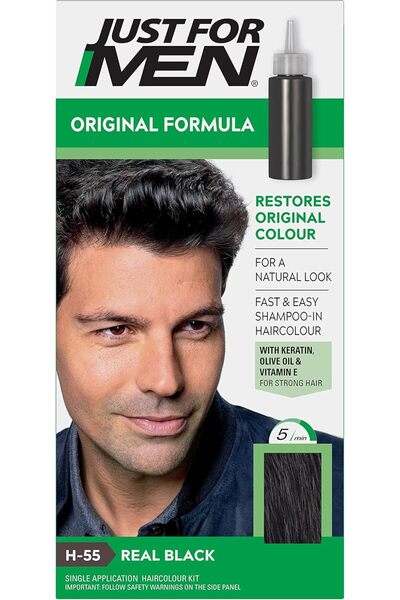Just For Men Hair Color Shampoo - Real Black (H-55)