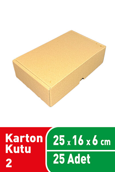 karetaş 25x16x6 cm & 25 Adet Kargo Kutusu E Ticaret Kutusu Kilitli Kutu Silindir Kutu Postüp