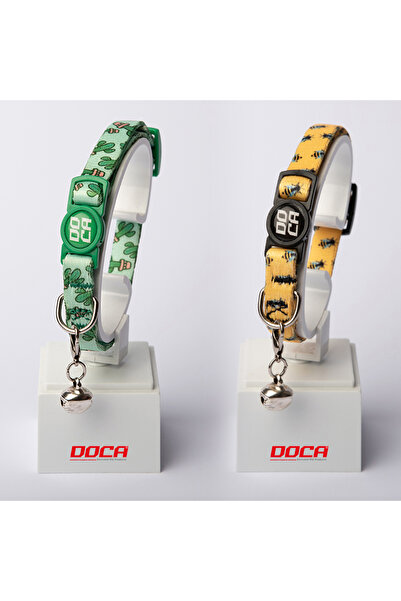 DOCA premium safety click ikili kedi boyun tasması