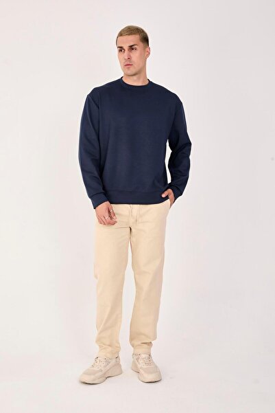 Store 100% Cotton Men's Sweatshirt Thick Fabric Long Sleeve