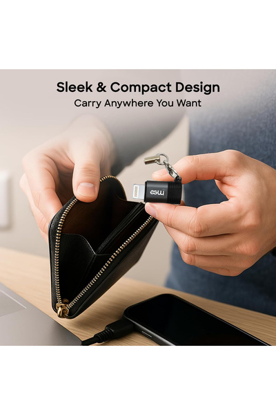 iMee محول IM-228 من Type-C إلى Lightning – محول OTG صغير الحجم لنقل بيانات iPhone وiPad