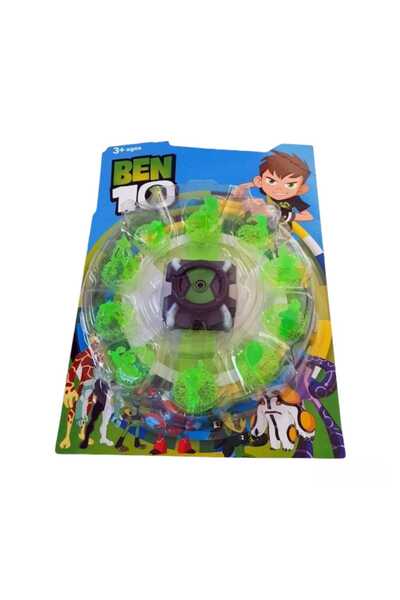 Virtual Trend Ceas de Jucarie Virtual Trend®, model Ben 10 Omnitrix, cu proiectii si 10 figurine, multicolor