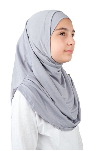 ihvan online Πρακτικό έτοιμο σάλι για παιδιά με κούμπωμα γκρι