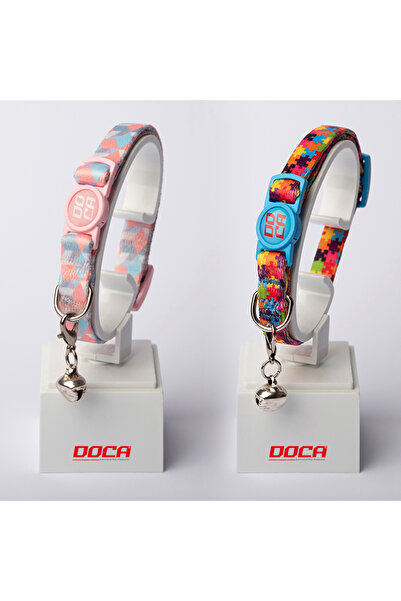 DOCA premium safety click ikili kedi boyun tasması