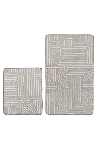 Mudo Home CLOUD 2'Lİ BANYO PASPAS SETİ GRİ