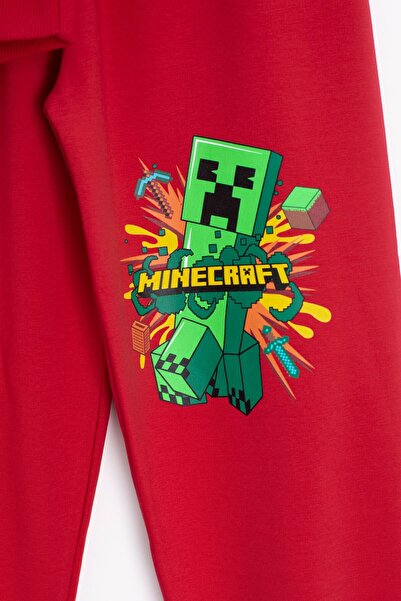 Cansın Mini Kırmızı Erkek Çocuk Karakter Baskılı Bisiklet Yaka Eşofman Takımı 23268