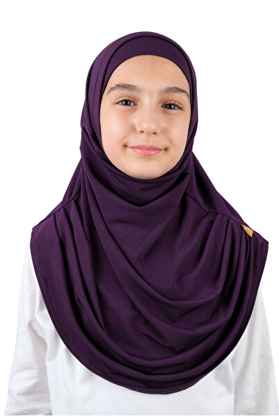 ihvan online Practical Ready-To-Wear Children's Shawl with Attached Bones Plum