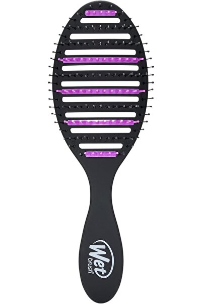 Wet Brush فرشاة فك تشابك الشعر سريعة الجفاف (أسود + بنفسجي)