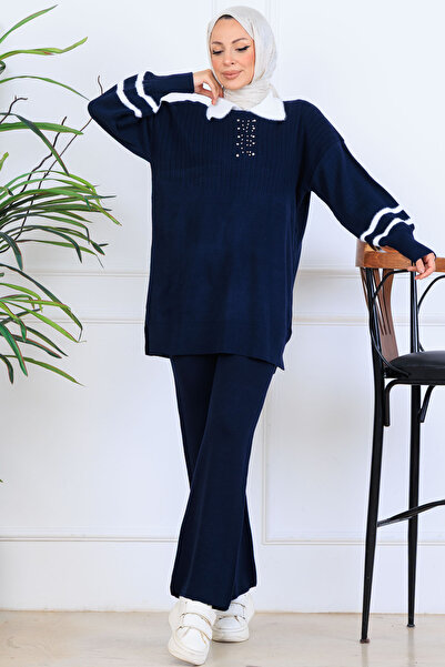 benguen Трикотажний комплект з каменем S1009 Синій